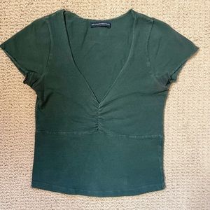 Brandy Melville Green Cinched Tee